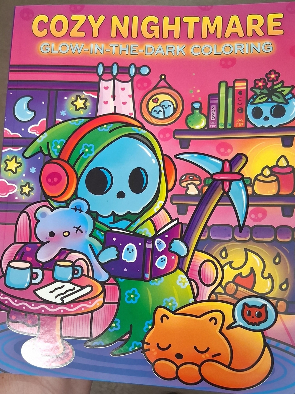 New Cozy Nightmare Glow-in-the-Dark Advanced Coloring Book